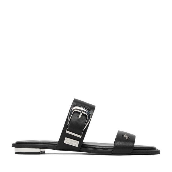 Klapki Beverly Hills Polo Club. Czarne klapki Beverly Hills Polo Club, bez wzorów, bez obcasa. Za 251.99 zł.