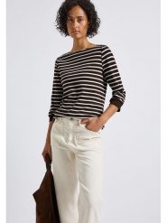 Cecil Koszulka w kolorze czarno-białym rozmiar: 44. Białe bluzki Cecil, bez wzorów, z bawełny, bez kołnierzyka, bez ramiączek. Za 74.28 zł.