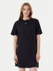 Nike Sukienka codzienna DV7882 Czarny Relaxed Fit. Czarne sukienki Nike, na co dzień, xl, bez wzorów, z bawełny, bez kołnierzyka, bez ramiączek, proste. Za 229.99 zł.