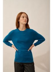 Just Cashmere Kaszmirowy sweter "Janice" w kolorze niebieskim rozmiar: M. Niebieskie swetry Just Cashmere, m, bez wzorów, z kaszmiru, bez ramiączek. Za 375.98 zł.
