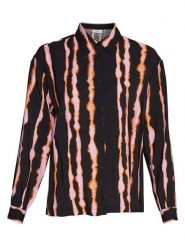 MOSS COPENHAGEN Koszula "Selfrida Dilvera" w kolorze czarno-jasnoróżowym rozmiar: S/M. Czarne koszule Moss Copenhagen, m, bez wzorów, z wiskozy, bez kołnierzyka, bez ramiączek. Za 162.45 zł.