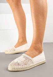 Beżowe Ażurowe Espadryle Ozdobione Plecionym Sznurkiem Sdivaya. Brązowe espadryle Born2be, w ażurowe wzory, z jeansu, bez obcasa, na płaskiej podeszwie, bez zapięcia. Za 89.99 zł.