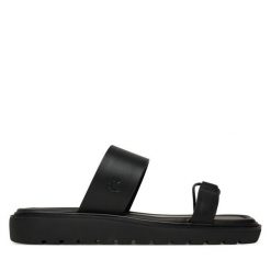 Klapki Calvin Klein Jeans. Czarne klapki Calvin Klein Jeans, bez wzorów, z jeansu, bez obcasa. Za 439.99 zł.