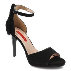 Czarne Sandały Libero Eleganckie Skórzane Buty. Czarne sandały Libero, bez wzorów, eleganckie, bez obcasa, na obcasie, bez zapięcia. Za 269.00 zł.