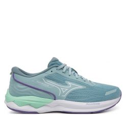 Buty do biegania Mizuno. Niebieskie obuwie sportowe Mizuno, bez zapięcia, do biegania, mizuno wave. Za 359.99 zł.