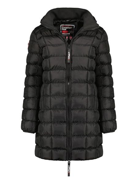 Canadian Peak Płaszcz zimowy "Bambolineak" w kolorze czarnym rozmiar: L. Czarne płaszcze Canadian Peak, na zimę, l, z aplikacjami, z puchu, bez kaptura. Za 131.12 zł.