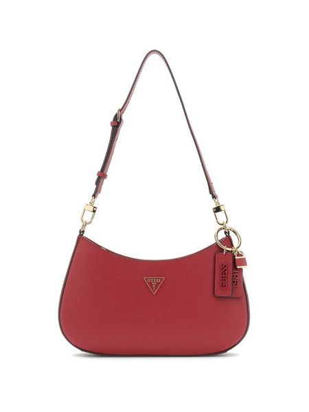 Guess Torebka 175657 Czerwony. Czerwone listonoszki Guess, z aplikacjami, ze skóry, bez dodatków. Za 399.99 zł.