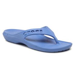 Japonki Crocs. Fioletowe klapki Crocs, bez wzorów, bez obcasa. Za 99.99 zł.