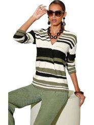 WITT WEIDEN Sweter w kolorze biało-oliwkowym rozmiar: 38. Białe swetry WITT WEIDEN, bez wzorów, bez ramiączek. Za 114.17 zł.