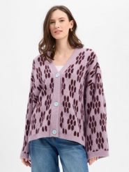 American vintage kardigan z alpaką i lnem - Vito Kobiety Wełna lila, XS/S. Kardigany American Vintage, s, bez wzorów, z dzianiny. Za 749.95 zł.