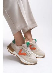 Trendyol Sneakersy w kolorze beżowym rozmiar: 38. Brązowe trampki Trendyol, bez wzorów, bez zapięcia. Za 122.96 zł.