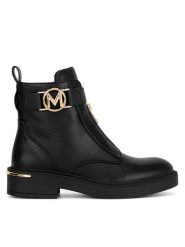 MEXX Botki MI001713643W Czarny. Czarne botki Mexx, bez wzorów, ze skóry, bez obcasa, na płaskiej podeszwie, bez zapięcia. Za 379.99 zł.