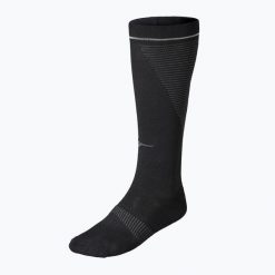 Skarpety kompresyjne Mizuno Compression. Czarne skarpety Mizuno, bez wzorów, z elastanu. Za 52.99 zł.