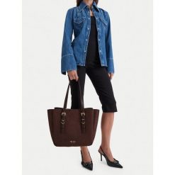 Torebka Nine West. Brązowe shopper Nine West, bez wzorów, bez dodatków. Za 329.99 zł.