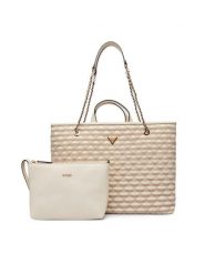 Guess Torebka Giully II HWAG96 73290 Beżowy jasny. Brązowe shopper Guess, z aplikacjami, z materiału, bez dodatków. Za 780.99 zł.