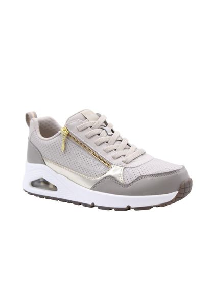 Buty SKECHERS UNO METALLIC SLIDERS Beżowy. Brązowe trekkingi Skechers, z materiału, trekkingowe. Za 428.99 zł.
