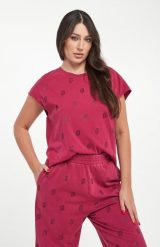 T-shirt damski z cyrkoniami LIU JO. T-shirty Liu Jo, m, bez wzorów, bez kołnierzyka, bez ramiączek. Za 339.00 zł.