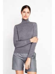 ASSUILI Golf w kolorze szarym rozmiar: 38. Szare golfy Assuili, bez wzorów, bez ramiączek. Za 175.67 zł.