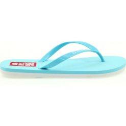 Klapki japonki Big Star 274A131 niebieskie. Niebieskie klapki Big Star, bez wzorów, bez obcasa. W wyprzedaży za 49.00 zł.