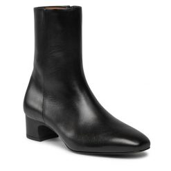 Botki Balagan. Czarne botki BALAGAN, bez wzorów, bez obcasa, na słupku, bez zapięcia. Za 569.99 zł.