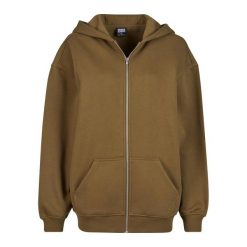 Damska Bluza Z Kapturem Zapinana Na Zamek Błyskawiczny. Zielone bluzy Urban Classics, l, bez wzorów, z kapturem. Za 229.99 zł.