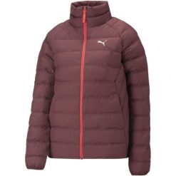 Zimowa Kurtka Damska Puma Bakłażan - Elegancka i Ciepła. Fioletowe kurtki sportowe Puma, na zimę, bez wzorów, z poliesteru, bez kaptura, rowerowe. Za 378.99 zł.