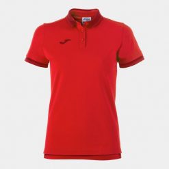 Koszulka polo do tenisa damska Joma Bali II. Czerwone koszulki polo Joma, s, bez wzorów, bez kołnierzyka, bez ramiączek. Za 163.55 zł.