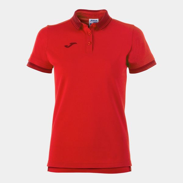Koszulka polo do tenisa damska Joma Bali II. Czerwone bluzki Joma, s, bez wzorów, bez kołnierzyka, bez ramiączek. W wyprzedaży za 129.75 zł.