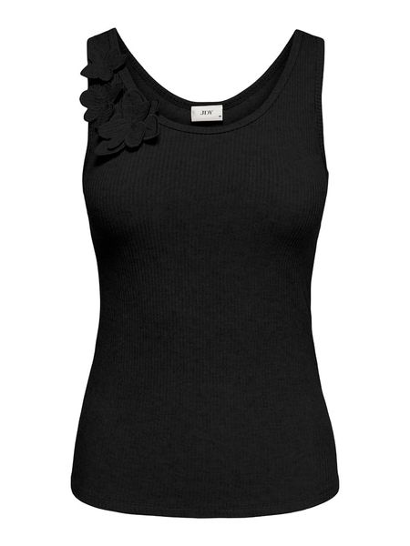 JDY Top "Saba" w kolorze czarnym rozmiar: S. Czarne topy JDY, s, bez wzorów, bez kołnierzyka, bez ramiączek. Za 72.95 zł.