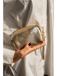 Abaco Skórzany portfel "Dore" w kolorze złotym - 11 x 7 x 4 cm rozmiar: onesize. Żółte portfele Abaco, bez wzorów, z materiału. Za 159.95 zł.