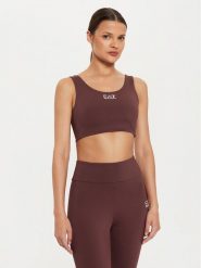 EA7 Emporio Armani Biustonosz sportowy 6DTH58 TJKLZ 1755 Brązowy. Brązowe koszulki sportowe EA7 Emporio Armani, bez wzorów, z syntetyku, bez ramiączek, na fitness i siłownię. Za 99.99 zł.