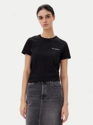 KARL LAGERFELD T-Shirt A2W17097 Czarny Regular Fit. Czarne t-shirty KARL LAGERFELD, xl, bez wzorów, z bawełny, bez kołnierzyka, bez ramiączek. Za 159.99 zł.