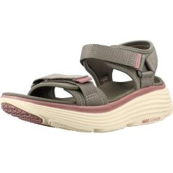 Sandały SKECHERS 141755S Zielony. Zielone sandały Skechers, bez wzorów, z materiału, bez obcasa, bez zapięcia. Za 248.99 zł.