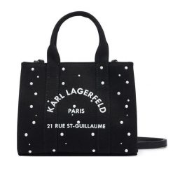 Torebka KARL LAGERFELD. Czarne torebki klasyczne KARL LAGERFELD, bez wzorów, bez dodatków. Za 529.99 zł.