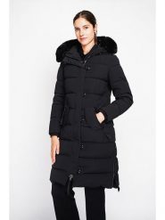 ASSUILI Płaszcz pikowany w kolorze czarnym rozmiar: 34. Czarne płaszcze Assuili, bez wzorów, bez kaptura. Za 361.13 zł.