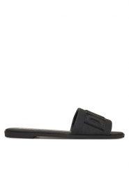 DKNY Klapki Willow K1500528 Czarny. Czarne klapki DKNY, bez wzorów, z materiału, bez obcasa. Za 239.99 zł.