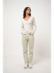 AUTHENTIC CASHMERE Kaszmirowy sweter "Giusalet" w kolorze kremowym rozmiar: L. Brązowe swetry AUTHENTIC CASHMERE, l, bez wzorów, z kaszmiru, bez ramiączek. Za 347.99 zł.