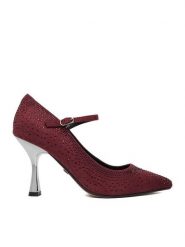 Nine West Szpilki CEO-LP90858-296 Bordowy. Czerwone szpilki Nine West, bez wzorów, z materiału, bez obcasa, na szpilce, bez zapięcia. Za 249.99 zł.