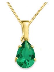 Revoni Złoty naszyjnik z zawieszką - dł. 45 cm rozmiar: onesize. Zielone naszyjniki Revoni, z szmaragdem, złote. Za 1,087.99 zł.