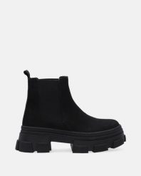 CZARNE BOTKI Z NUBUKU 20506 N BLACK. Czarne botki Venezia, bez wzorów, z nubiku, bez obcasa, bez zapięcia. Za 349.00 zł.