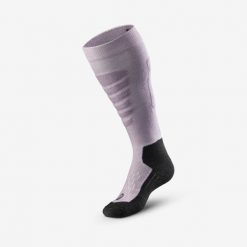 Skarpety narciarskie i snowboardowe dla dorosłych Quechua 500. Czarne skarpety WED'ZE, bez wzorów, z elastanu. Za 39.99 zł.