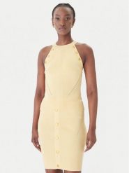 Guess Bluzka G6GR10 Z0625 Żółty Regular Fit. Żółte bluzki Guess, s, z aplikacjami, z syntetyku, bez kołnierzyka, bez ramiączek. Za 291.99 zł.