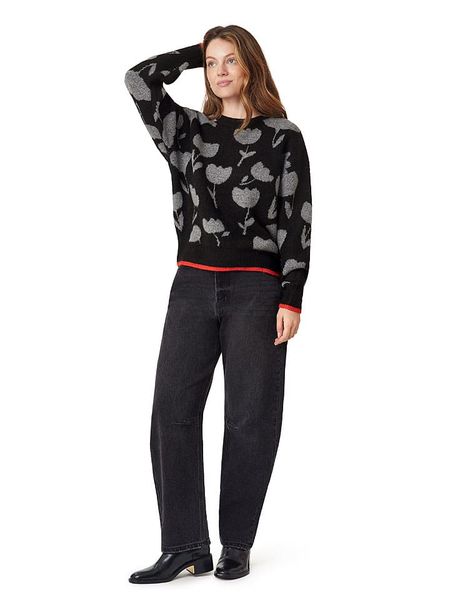 Scotch & Soda Sweter w kolorze szaro-czerwono-czarnym rozmiar: S. Czarne swetry Scotch & Soda, s, bez wzorów, bez ramiączek. Za 191.42 zł.