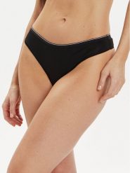 Tommy Hilfiger Stringi UW0UW04186 Czarny. Czarne stringi TOMMY HILFIGER, bez wzorów, z syntetyku. Za 49.99 zł.