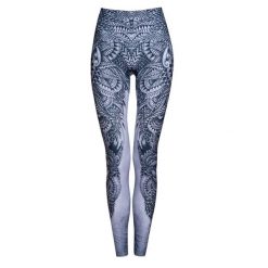 Legginsy sportowe damskie DEEP TRIP Totem. Szare legginsy DEEP TRIP, l, bez wzorów, z elastanu, z podwyższonym stanem. Za 179.00 zł.