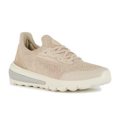 Buty damskie Geox Spherica Actif. Brązowe obuwie sportowe Geox, z tkaniny, bez zapięcia. W wyprzedaży za 404.80 zł.