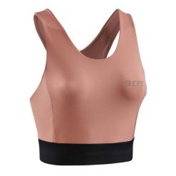 Damski sportowy Crop Top treningowy CEP. Czarne koszulki sportowe CEP, bez wzorów, bez ramiączek, do biegania. Za 179.00 zł.