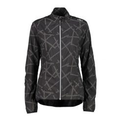 Damska wiatrówka CMP. Czarne kurtki sportowe CMP, bez wzorów, bez kaptura, do biegania. Za 332.10 zł.