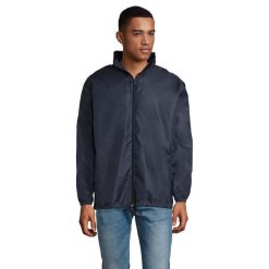 Kurtka Wiatrówka Unisex Dla Dorosłych. Niebieskie kurtki sportowe SOL'S, l, bez wzorów, bez kaptura, trekkingowe. Za 86.99 zł.