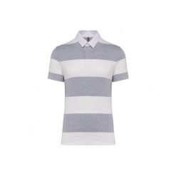 Koszulka polo w paski Kariban. Szare bluzki KARIBAN, bez wzorów, z bawełny, bez kołnierzyka, bez ramiączek. Za 195.50 zł.